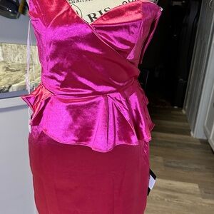 Elegant Pink Strapless Dress